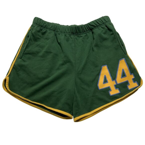 The Mayfair Group 444 Aligned Retro Sweat Shorts in Green